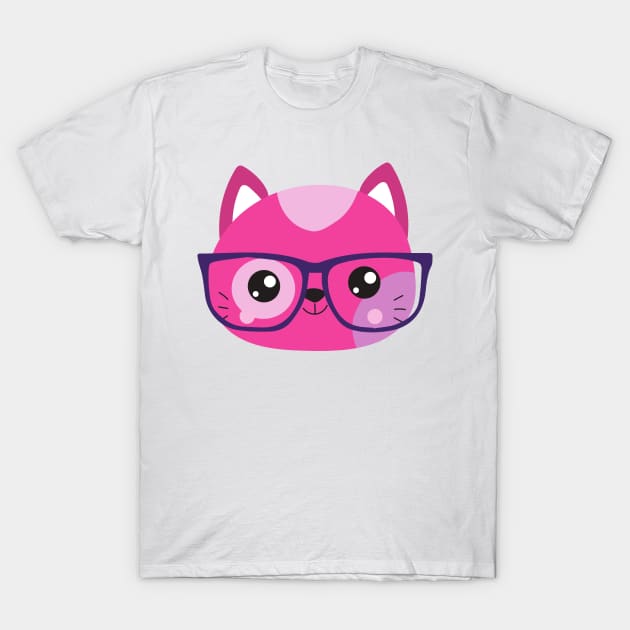 Hipster Cat, Cat With Glasses, Little Cat, Kitten T-Shirt by Jelena Dunčević